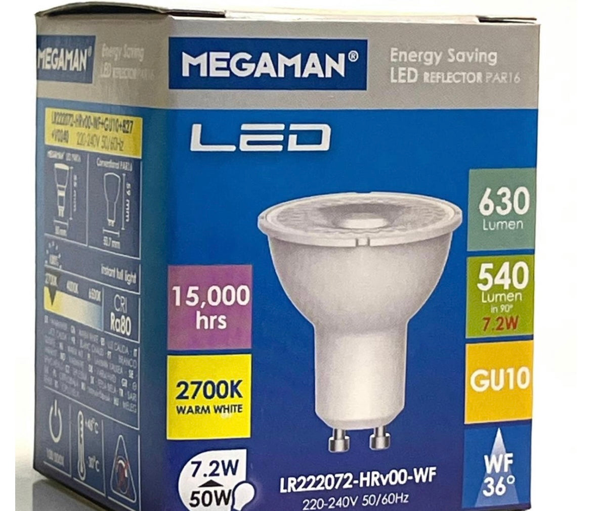 Megaman 曼佳美 士撻頭射膽 LR222072 7.2W LED 36d GU10 3000/4000k