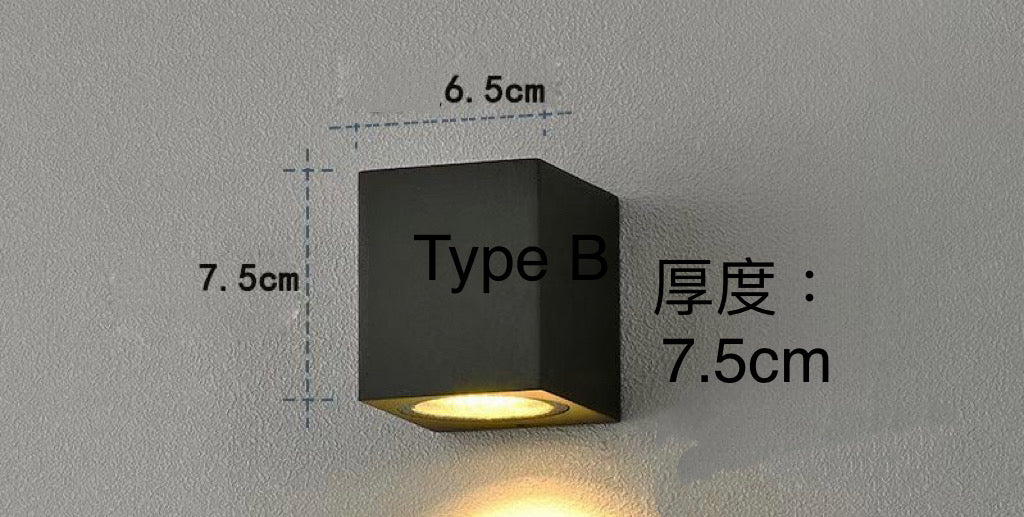 戶外防水壁燈 gu10 可換燈膽 (包 7w gu10 3000k)