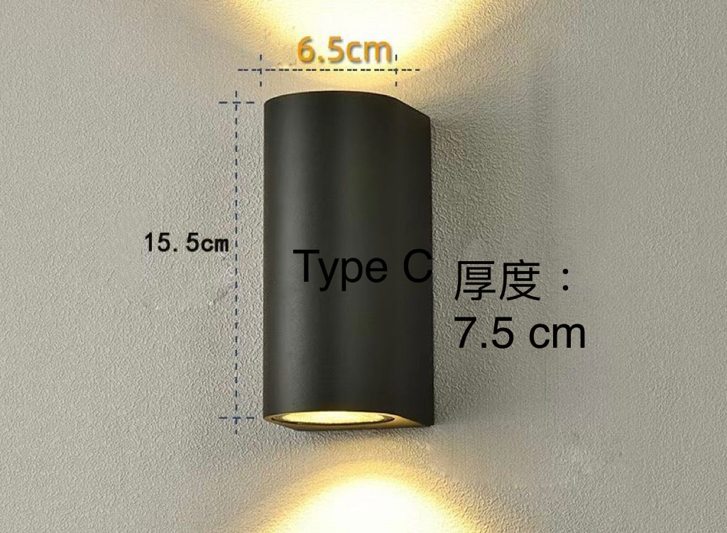 戶外防水壁燈 gu10 可換燈膽 (包 7w gu10 3000k)