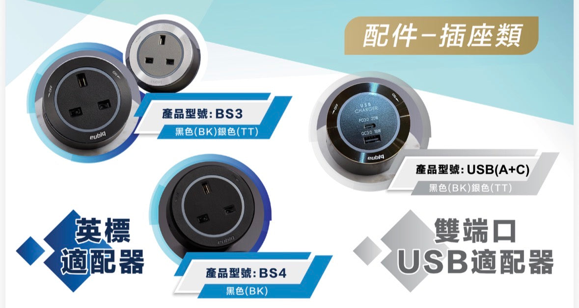 Eubiq 13A BS3 豪華款適配器