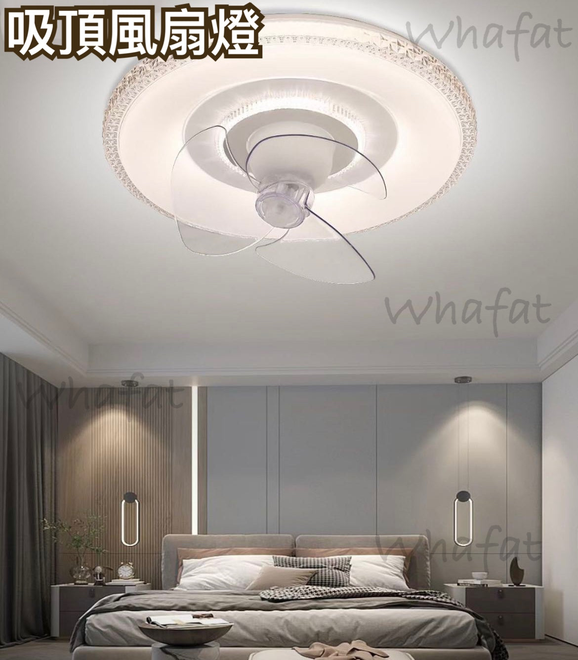 Fs-101 寶石吸頂360度搖頭風扇燈(預訂款)