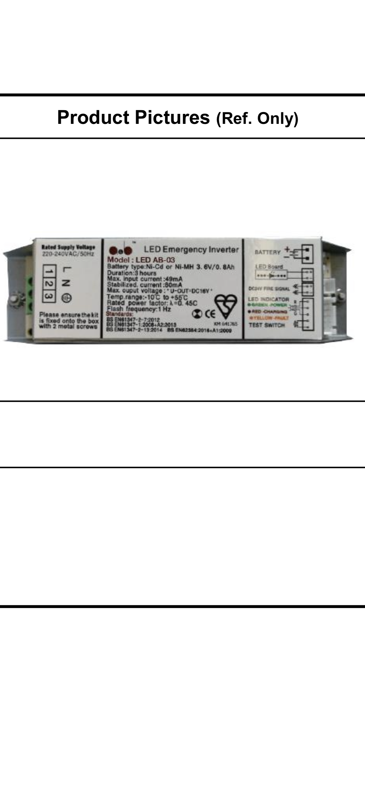A&b/inverter/應急燈零件更換/LED-AB-04
