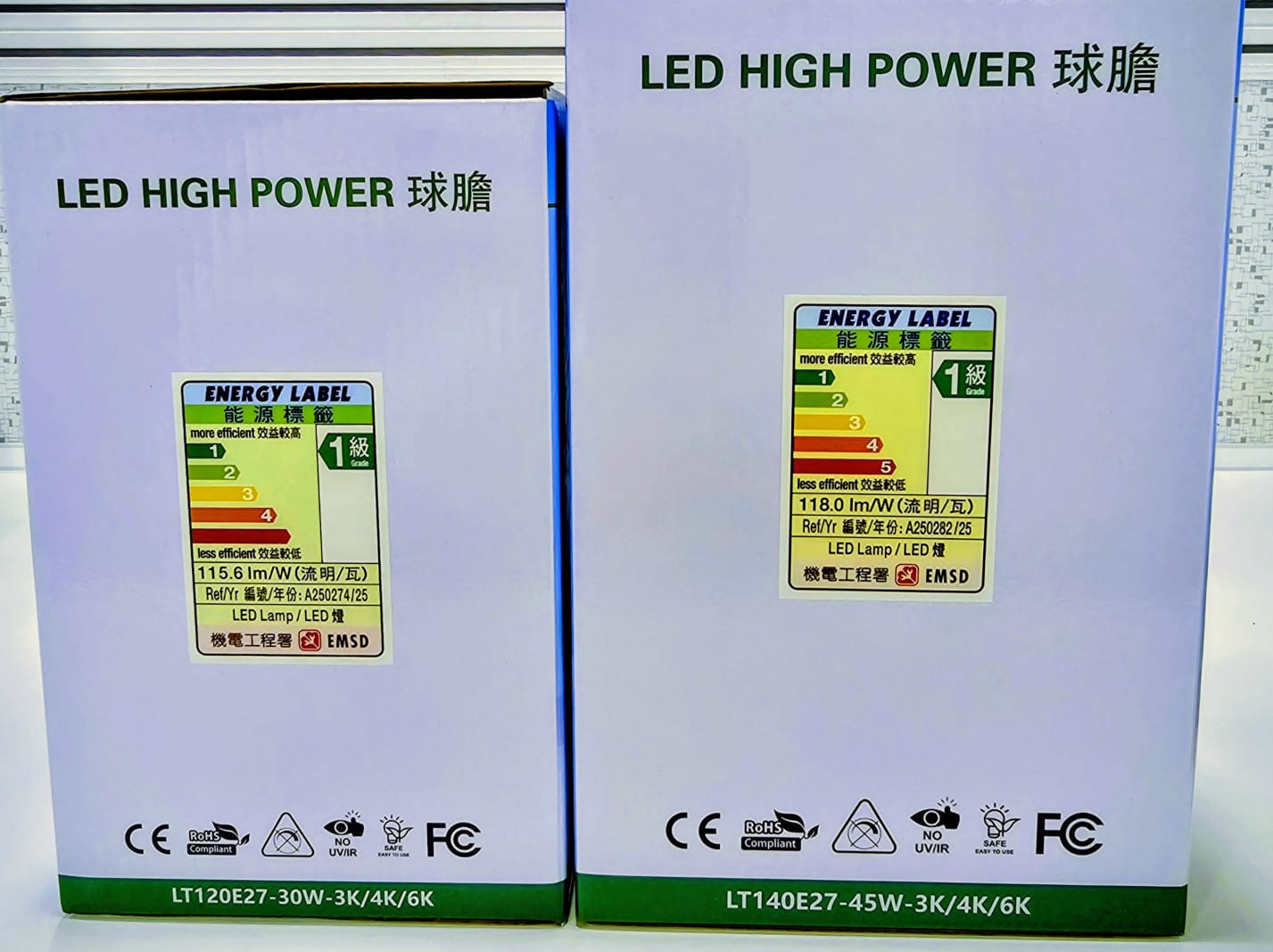 Omni led 30w 45w 大球泡/ 天棚燈 / /地盤/一級能源標籤 /香港安全標誌 /￼LT140E27