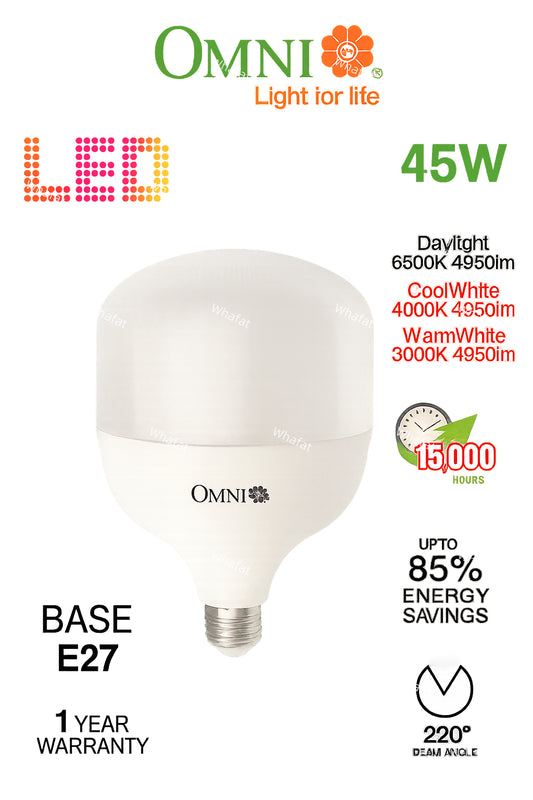 Omni led 30w 45w 大球泡/ 天棚燈 / /地盤/一級能源標籤 /香港安全標誌 /￼LT140E27