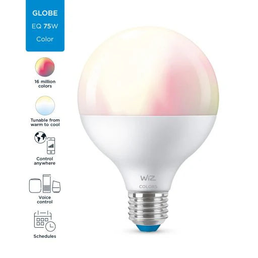 Wiz Wi-Fi SMART BULB i智能LED燈泡/ 11W / E27螺頭 / G95 (黃白光+彩光)