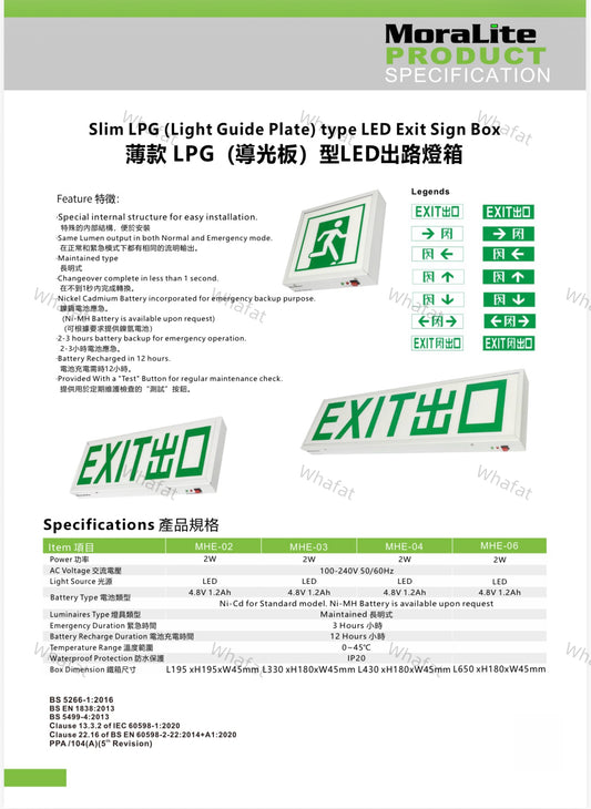 MoraLite 應急燈系列 (訂貨2天)
