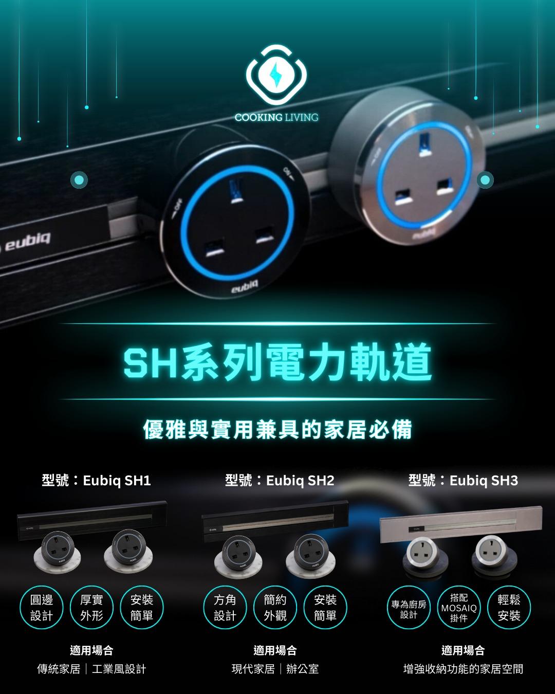 Eubiq 移動電力軌道 RH2 嵌入式￼