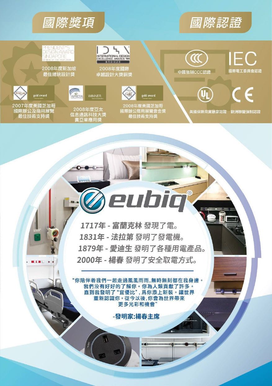 Eubiq 移動電力軌道 RH2 嵌入式￼