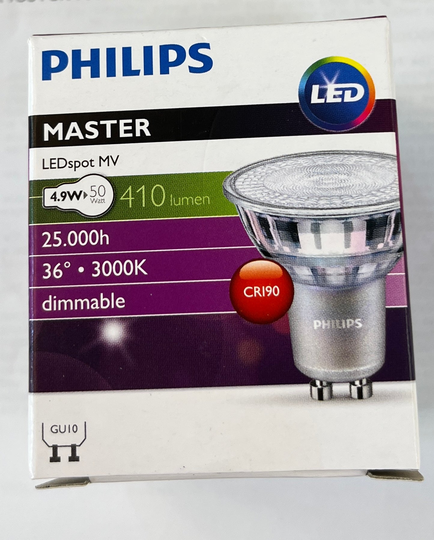 Philips gu10 4.9w dimmable LED